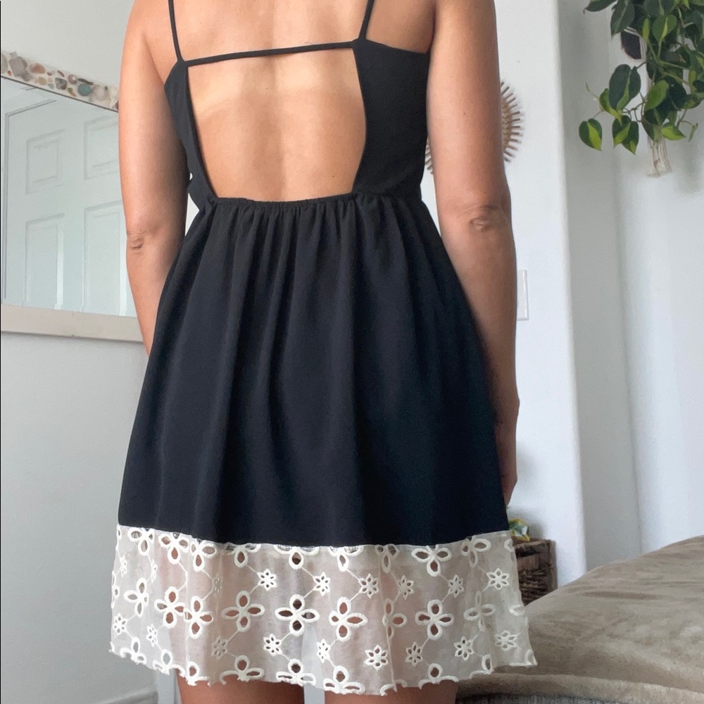 Cute black dress with open back